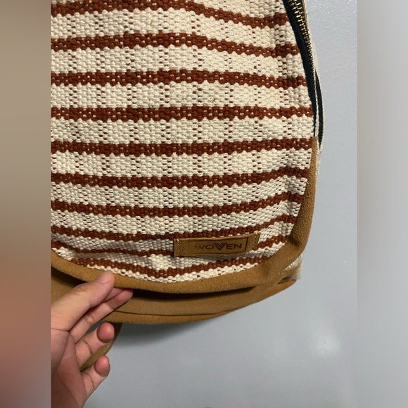 Woven Himalayan Hemp Backpack with Laptop Sleeve - Handmade In Nepal BNWOT - Picture 2 of 8